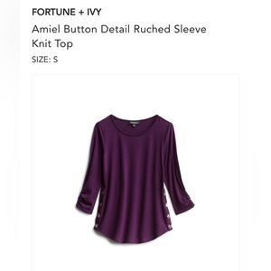 Purple sweater with buttons